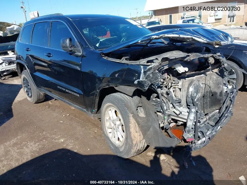 2020 Jeep Grand Cherokee Laredo E 4X4 VIN: 1C4RJFAG8LC200730 Lot: 40733164