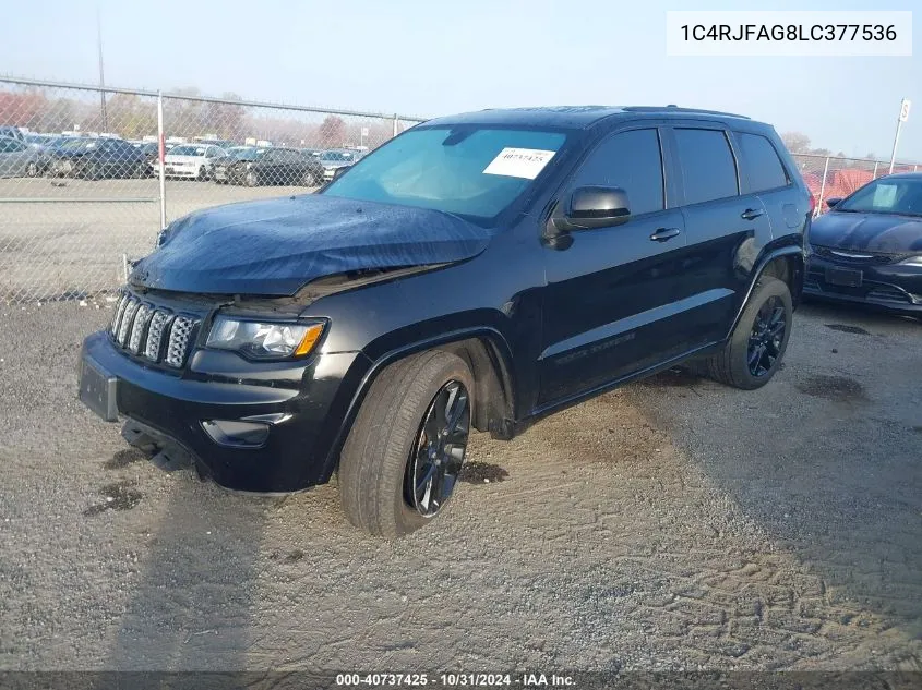 2020 Jeep Grand Cherokee Altitude 4X4 VIN: 1C4RJFAG8LC377536 Lot: 40737425