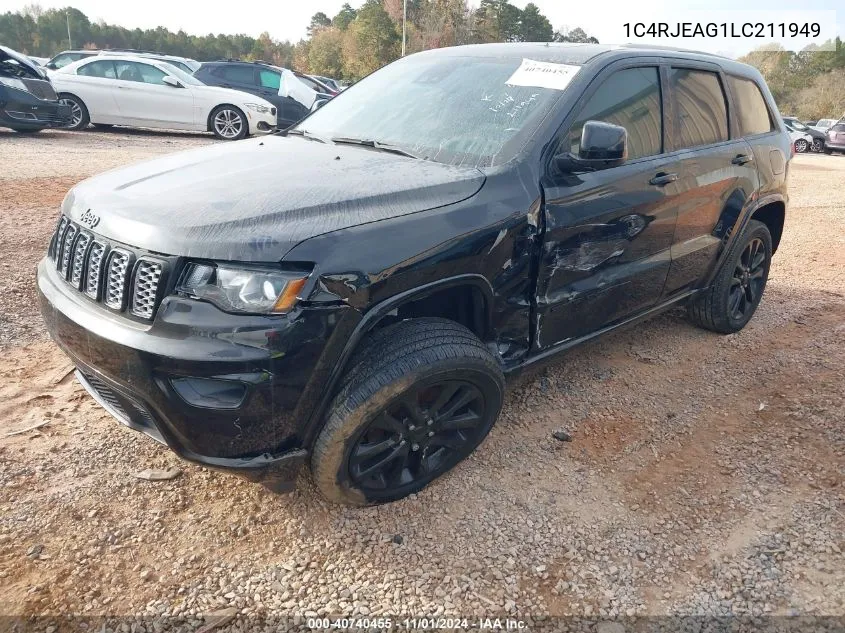 2020 Jeep Grand Cherokee Altitude 4X2 VIN: 1C4RJEAG1LC211949 Lot: 40740455