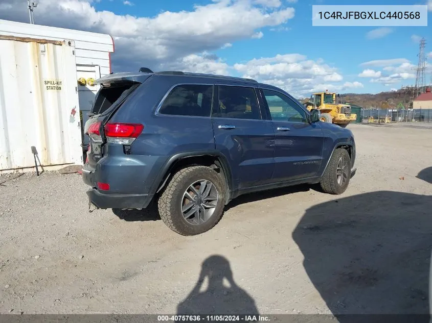 2020 Jeep Grand Cherokee Limited 4X4 VIN: 1C4RJFBGXLC440568 Lot: 40757636