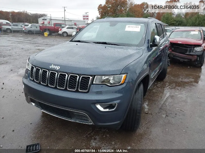 2020 Jeep Grand Cherokee Limited 4X4 VIN: 1C4RJFBG0LC364035 Lot: 40765184