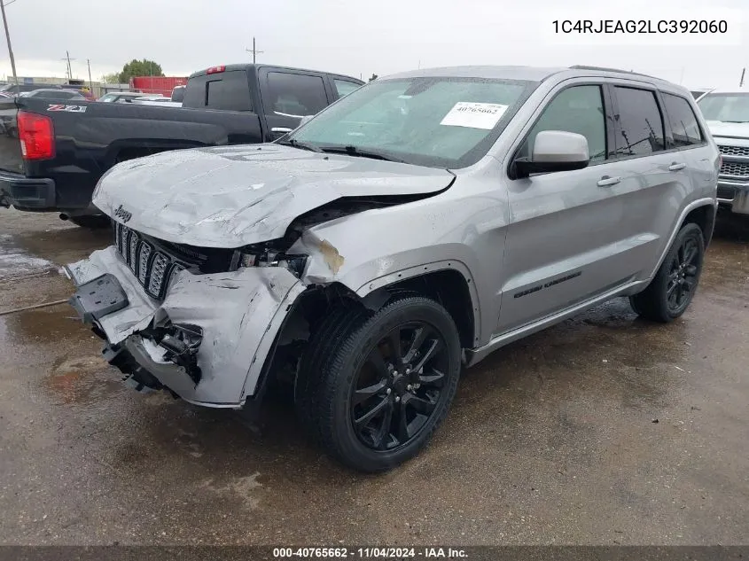 2020 Jeep Grand Cherokee Laredo VIN: 1C4RJEAG2LC392060 Lot: 40765662