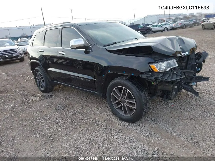 2020 Jeep Grand Cherokee Limited 4X4 VIN: 1C4RJFBGXLC116598 Lot: 40774481