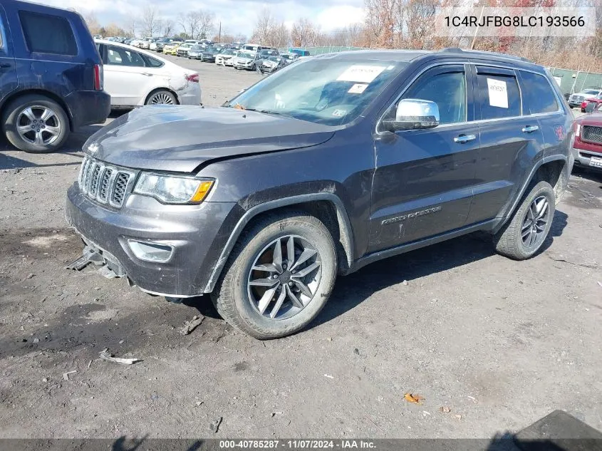 2020 Jeep Grand Cherokee Limited 4X4 VIN: 1C4RJFBG8LC193566 Lot: 40785287