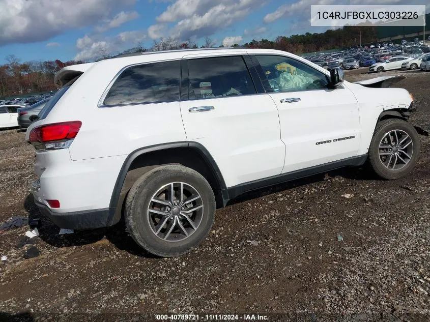 2020 Jeep Grand Cherokee Limited 4X4 VIN: 1C4RJFBGXLC303226 Lot: 40789721