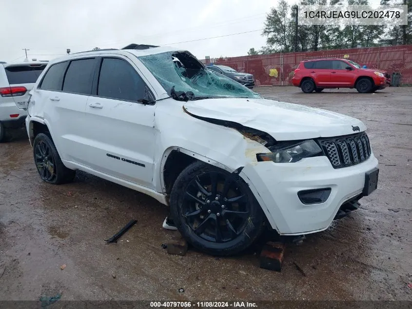 2020 Jeep Grand Cherokee Altitude 4X2 VIN: 1C4RJEAG9LC202478 Lot: 40797056