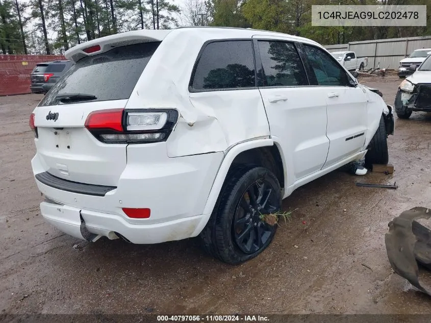 2020 Jeep Grand Cherokee Altitude 4X2 VIN: 1C4RJEAG9LC202478 Lot: 40797056