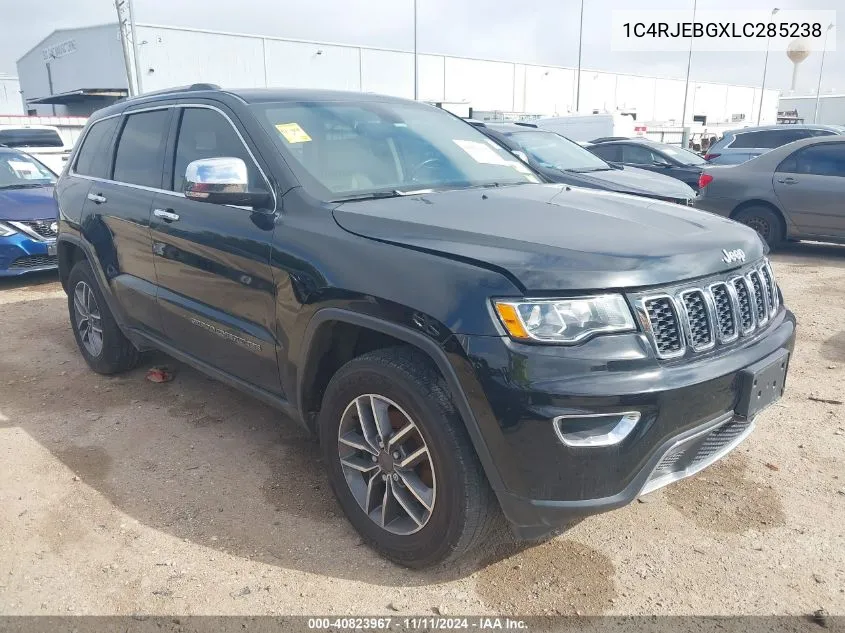 2020 Jeep Grand Cherokee Limited 4X2 VIN: 1C4RJEBGXLC285238 Lot: 40823967