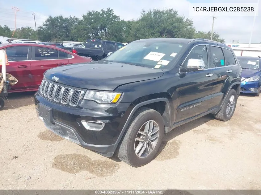 2020 Jeep Grand Cherokee Limited 4X2 VIN: 1C4RJEBGXLC285238 Lot: 40823967