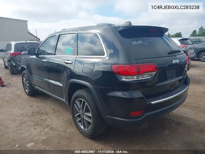 2020 Jeep Grand Cherokee Limited 4X2 VIN: 1C4RJEBGXLC285238 Lot: 40823967