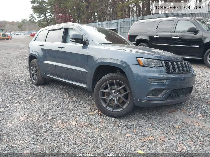 2020 Jeep Grand Cherokee Limited X 4X4 VIN: 1C4RJFBG1LC317581 Lot: 40854340