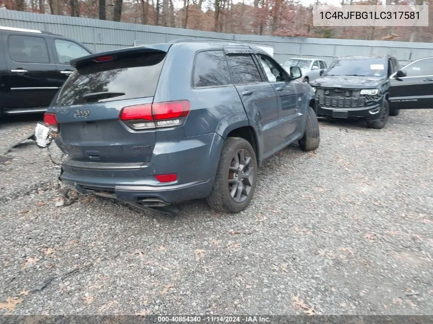 2020 Jeep Grand Cherokee Limited X 4X4 VIN: 1C4RJFBG1LC317581 Lot: 40854340