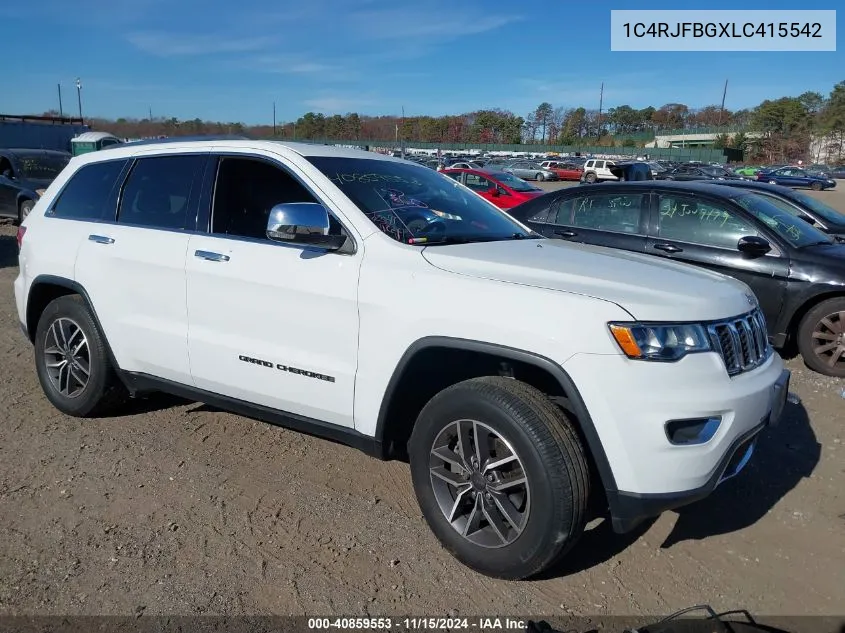 2020 Jeep Grand Cherokee Limited 4X4 VIN: 1C4RJFBGXLC415542 Lot: 40859553