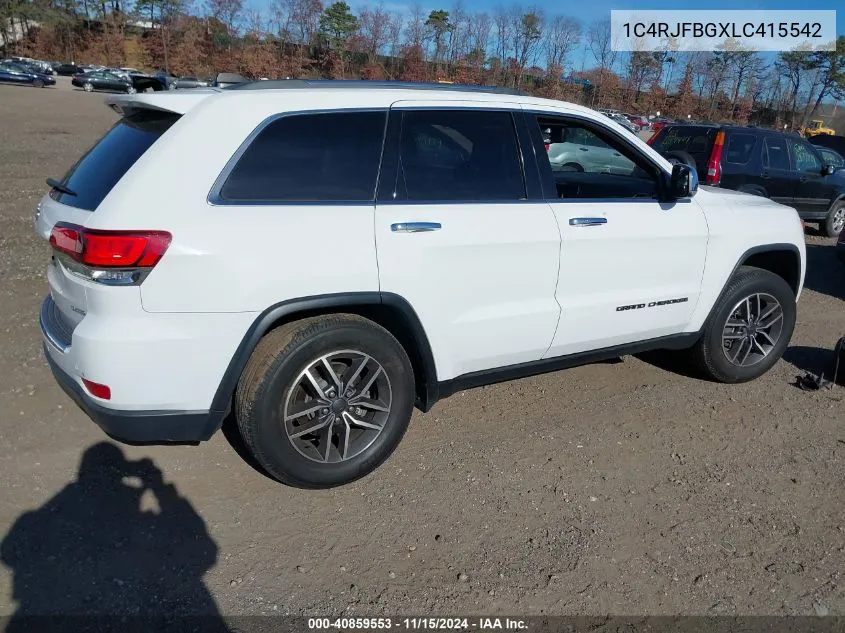 2020 Jeep Grand Cherokee Limited 4X4 VIN: 1C4RJFBGXLC415542 Lot: 40859553