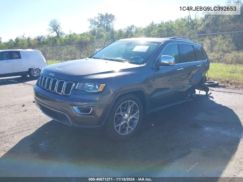 2020 Jeep Grand Cherokee Limited 4X2 VIN: 1C4RJEBG9LC392653 Lot: 40871271