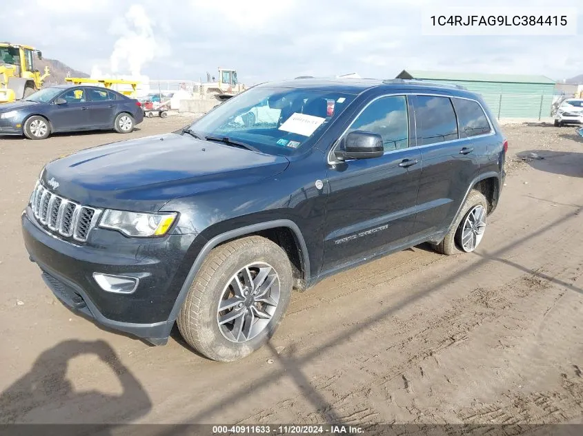 2020 Jeep Grand Cherokee North Edition 4X4 VIN: 1C4RJFAG9LC384415 Lot: 40911633