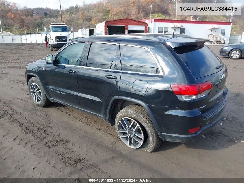 2020 Jeep Grand Cherokee North Edition 4X4 VIN: 1C4RJFAG9LC384415 Lot: 40911633