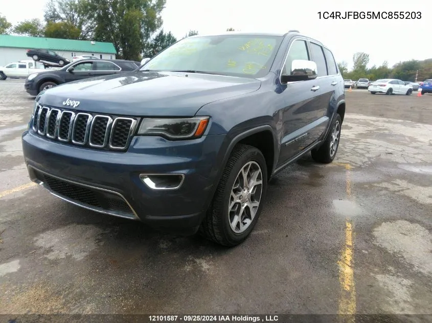 2021 Jeep Grand Cherokee Limited VIN: 1C4RJFBG5MC855203 Lot: 12101587