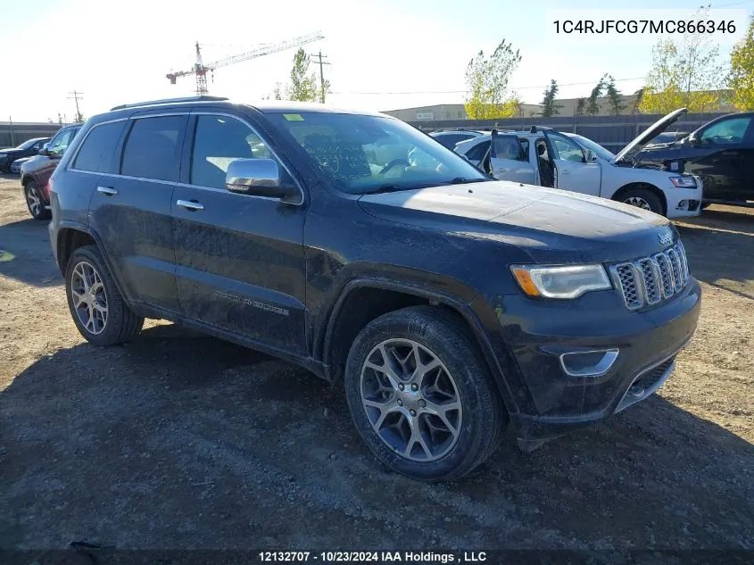 2021 Jeep Grand Cherokee Overland VIN: 1C4RJFCG7MC866346 Lot: 12132707