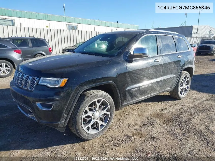 2021 Jeep Grand Cherokee Overland VIN: 1C4RJFCG7MC866346 Lot: 12132707