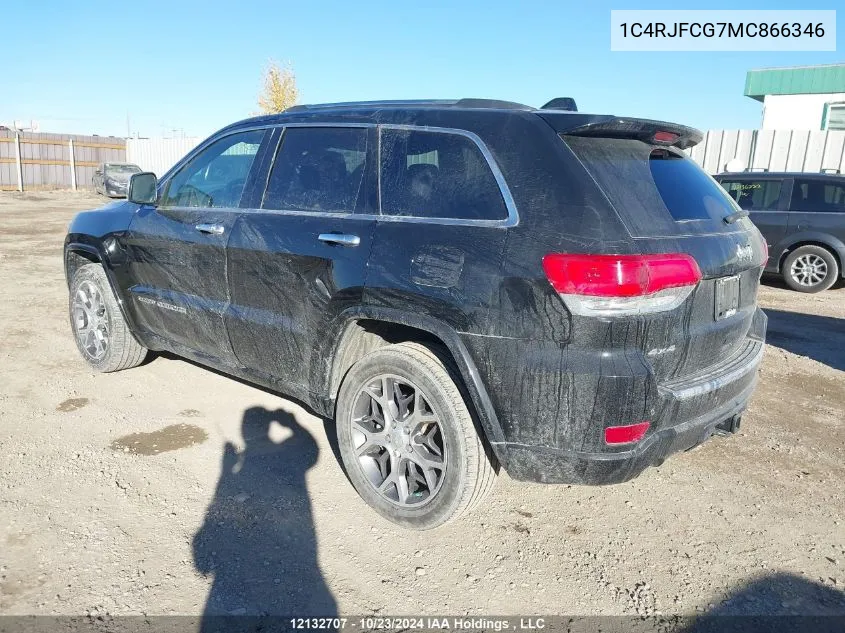 2021 Jeep Grand Cherokee Overland VIN: 1C4RJFCG7MC866346 Lot: 12132707