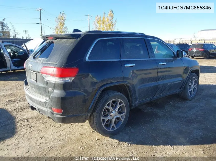 2021 Jeep Grand Cherokee Overland VIN: 1C4RJFCG7MC866346 Lot: 12132707