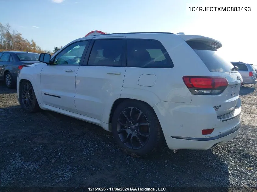 2021 Jeep Grand Cherokee Overland VIN: 1C4RJFCTXMC883493 Lot: 12151626