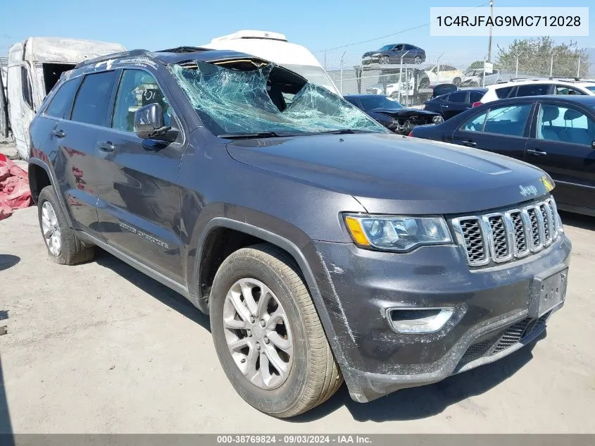 2021 Jeep Grand Cherokee Laredo E 4X4 VIN: 1C4RJFAG9MC712028 Lot: 38769824