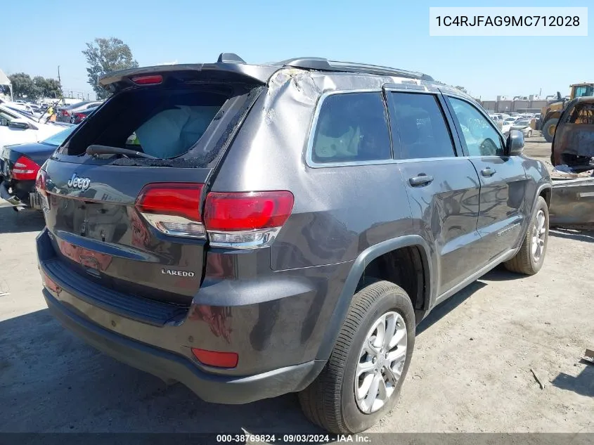 2021 Jeep Grand Cherokee Laredo E 4X4 VIN: 1C4RJFAG9MC712028 Lot: 38769824