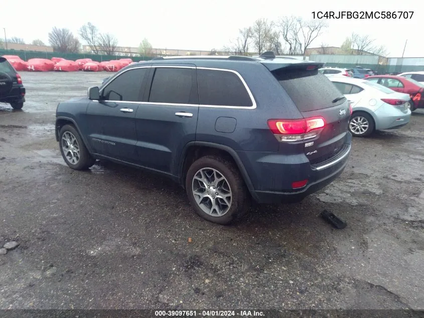 2021 Jeep Grand Cherokee Limited 4X4 VIN: 1C4RJFBG2MC586707 Lot: 39097651