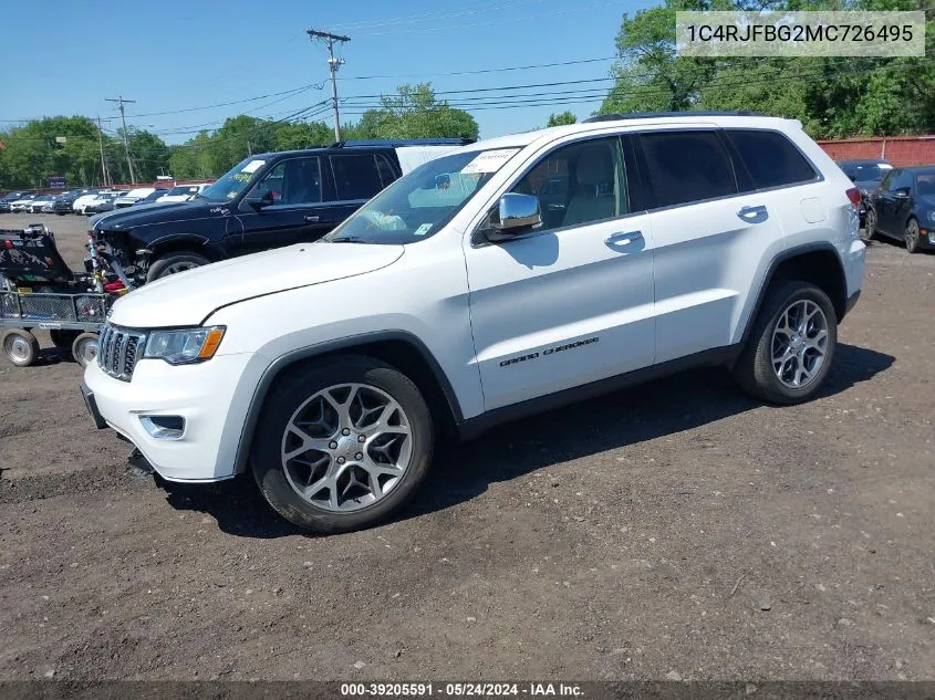 2021 Jeep Grand Cherokee Limited 4X4 VIN: 1C4RJFBG2MC726495 Lot: 39205591