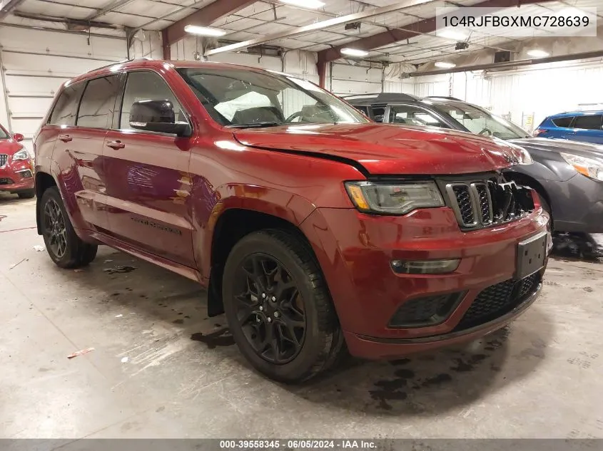 2021 Jeep Grand Cherokee Limited X 4X4 VIN: 1C4RJFBGXMC728639 Lot: 39558345