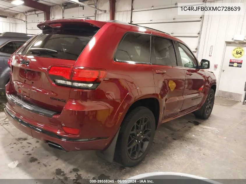 2021 Jeep Grand Cherokee Limited X 4X4 VIN: 1C4RJFBGXMC728639 Lot: 39558345