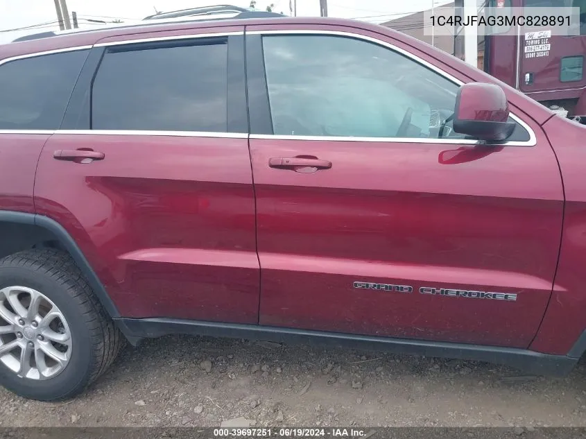 2021 Jeep Grand Cherokee Laredo E 4X4 VIN: 1C4RJFAG3MC828891 Lot: 39697251