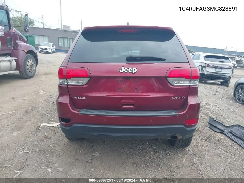 2021 Jeep Grand Cherokee Laredo E 4X4 VIN: 1C4RJFAG3MC828891 Lot: 39697251