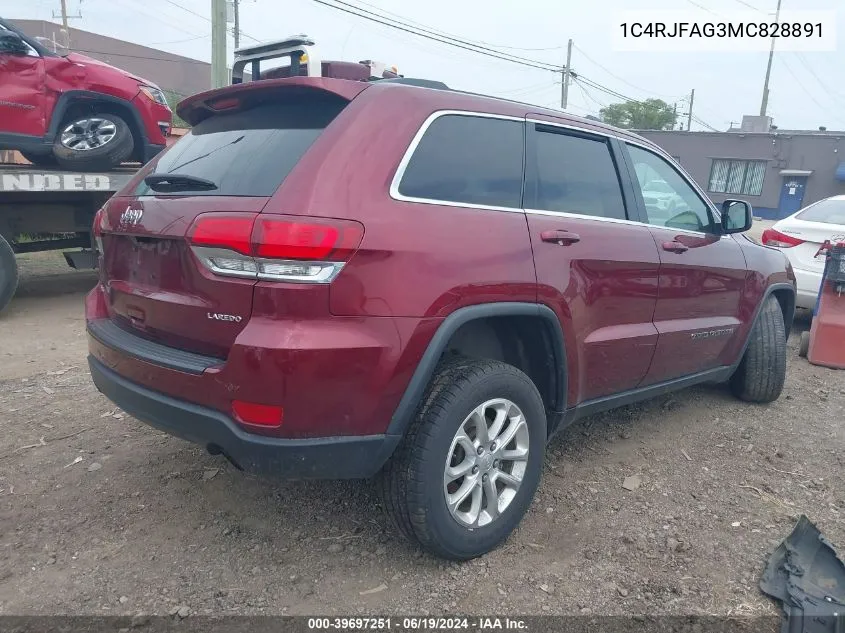 2021 Jeep Grand Cherokee Laredo E 4X4 VIN: 1C4RJFAG3MC828891 Lot: 39697251