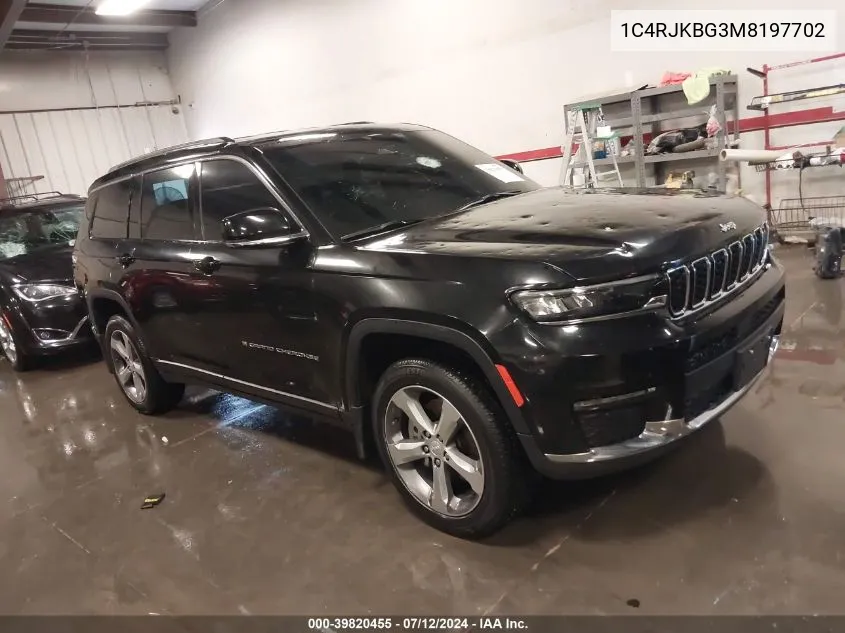 2021 Jeep Grand Cherokee L Limited 4X4 VIN: 1C4RJKBG3M8197702 Lot: 39820455