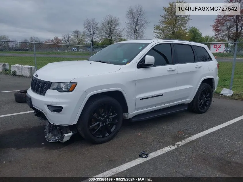 2021 Jeep Grand Cherokee Laredo X 4X4 VIN: 1C4RJFAGXMC727542 Lot: 39963167