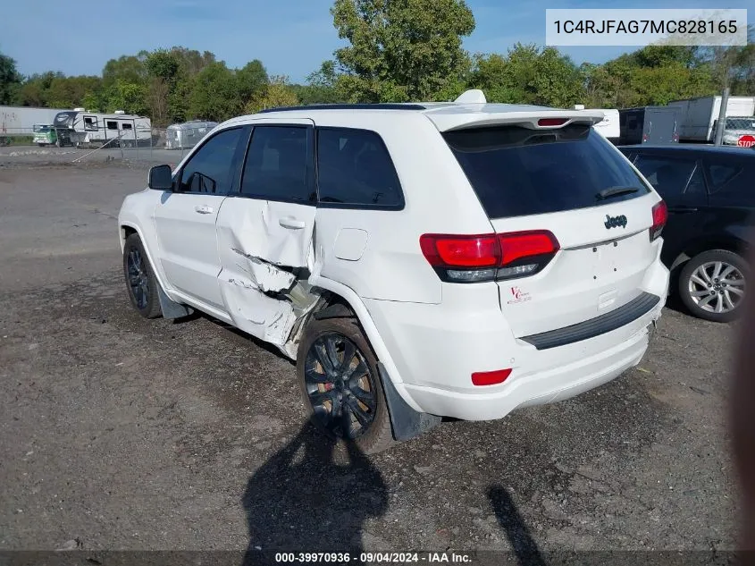 2021 Jeep Grand Cherokee Laredo X 4X4 VIN: 1C4RJFAG7MC828165 Lot: 39970936