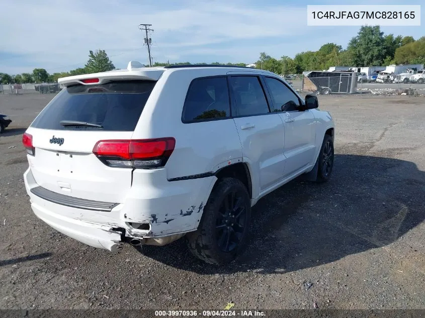 2021 Jeep Grand Cherokee Laredo X 4X4 VIN: 1C4RJFAG7MC828165 Lot: 39970936