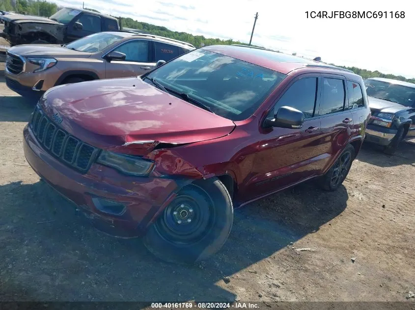 2021 Jeep Grand Cherokee 80Th Anniversary 4X4 VIN: 1C4RJFBG8MC691168 Lot: 40161769