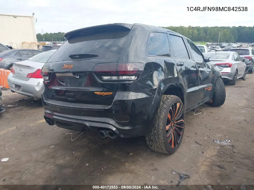 2021 Jeep Grand Cherokee Trackhawk VIN: 1C4RJFN98MC842538 Lot: 40172553