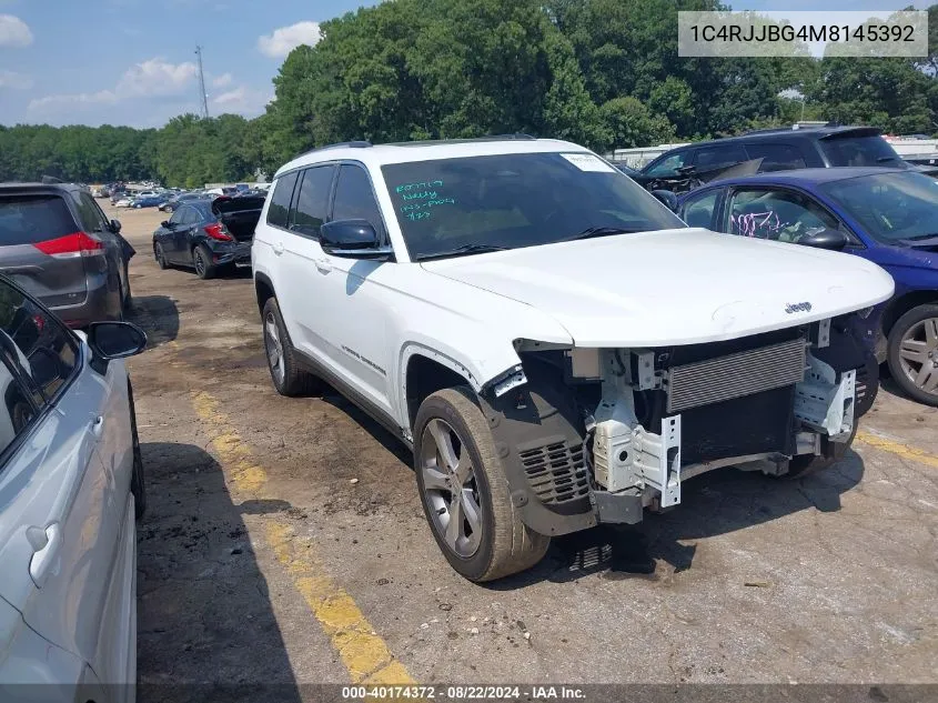 2021 Jeep Grand Cherokee L Limited 4X2 VIN: 1C4RJJBG4M8145392 Lot: 40174372