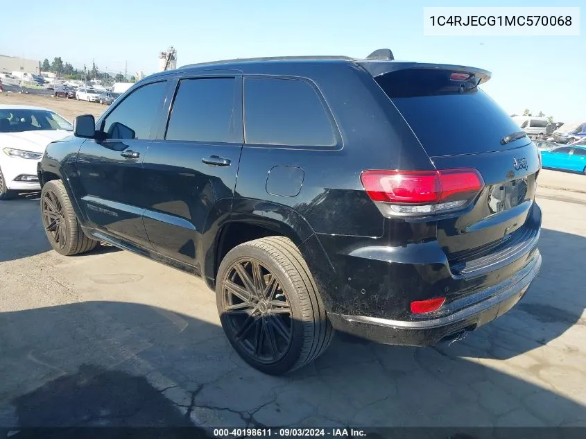 1C4RJECG1MC570068 2021 Jeep Grand Cherokee High Altitude 4X2