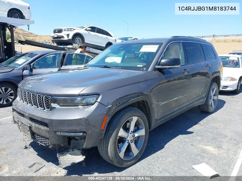 2021 Jeep Grand Cherokee L Limited 4X2 VIN: 1C4RJJBG1M8183744 Lot: 40247139