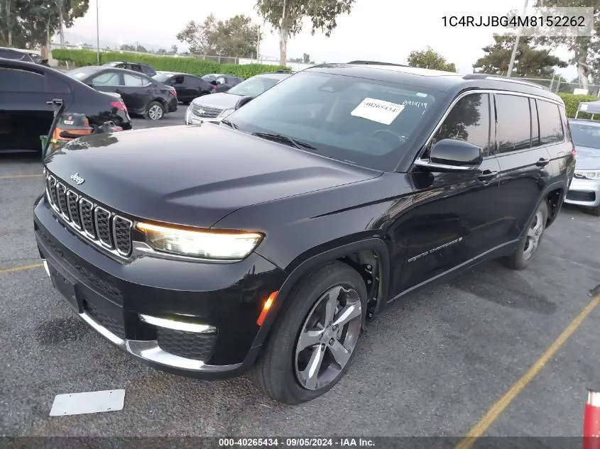 2021 Jeep Grand Cherokee L Limited 4X2 VIN: 1C4RJJBG4M8152262 Lot: 40265434