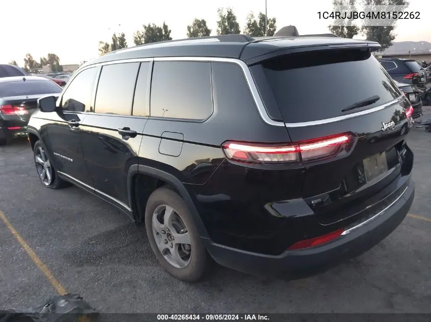 2021 Jeep Grand Cherokee L Limited 4X2 VIN: 1C4RJJBG4M8152262 Lot: 40265434