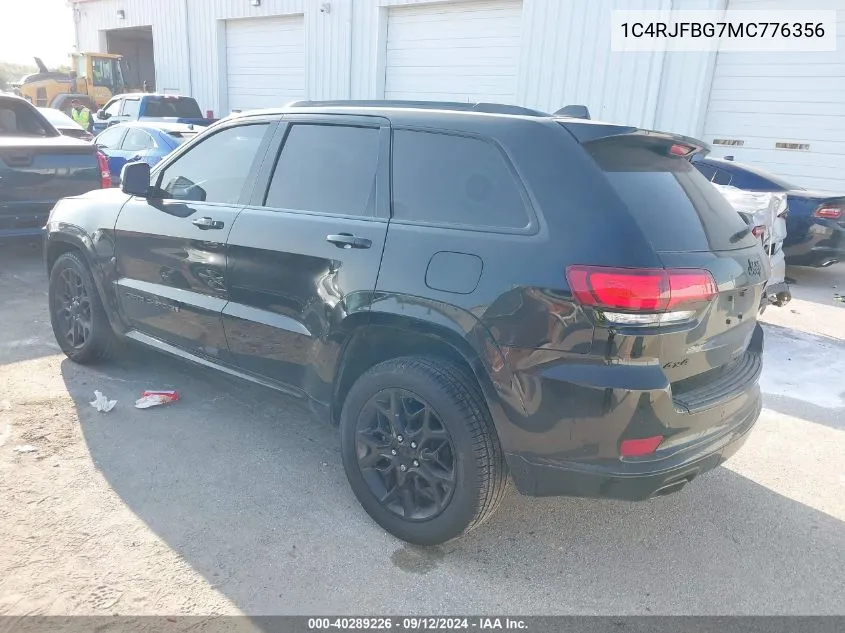 1C4RJFBG7MC776356 2021 Jeep Grand Cherokee Limited