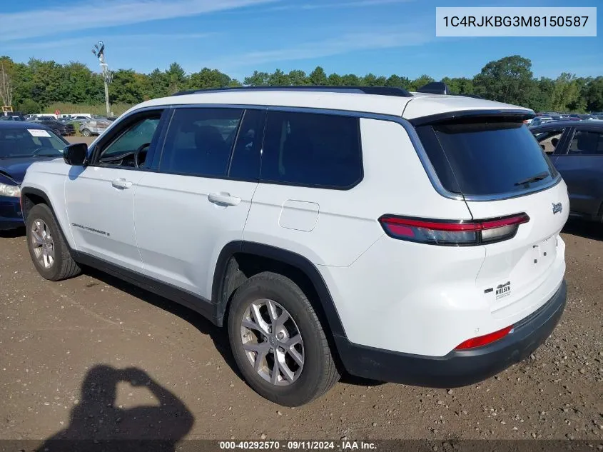 2021 Jeep Grand Cherokee L Limited 4X4 VIN: 1C4RJKBG3M8150587 Lot: 40292570