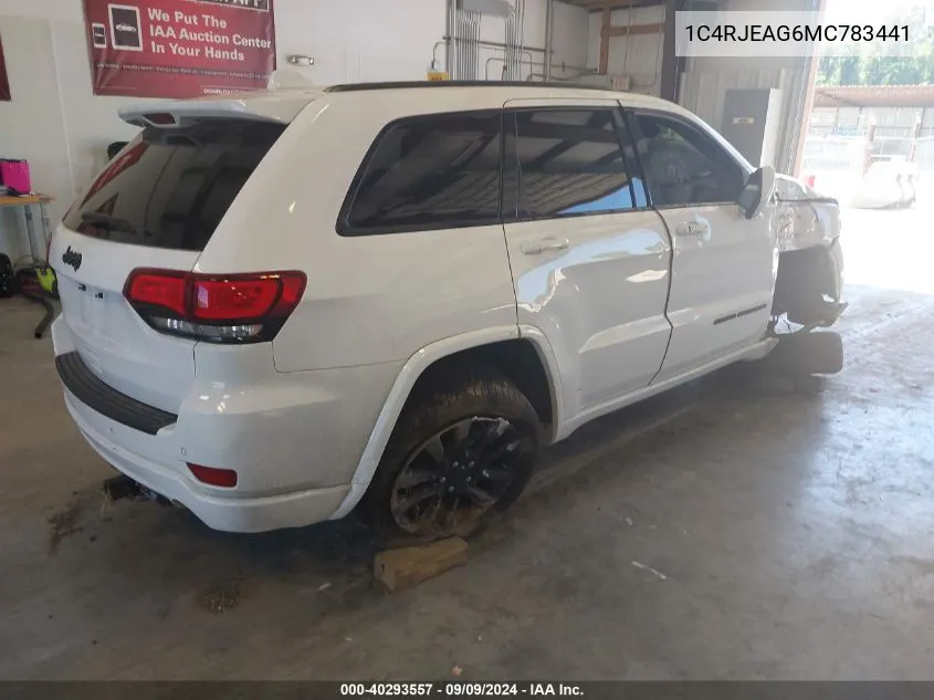 2021 Jeep Grand Cherokee Laredo X 4X2 VIN: 1C4RJEAG6MC783441 Lot: 40293557